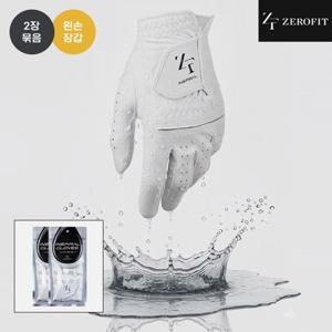 [2장패키지]제로핏 올웨더 NEW 인스파이럴 합피 스웨이드 골프장갑[남성용][화이트][왼손착용]