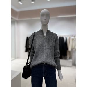 [숲]하이넥 짚업 니트가디건  SBBGD313