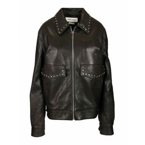 [ALEXANDER MCQUEEN] 라프리마 남성 레더 에비에이터 자켓 834843Q5APN1000 블랙 /8