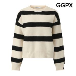 [지지피엑스]버튼 소매 블록 니트 GPBKP050F