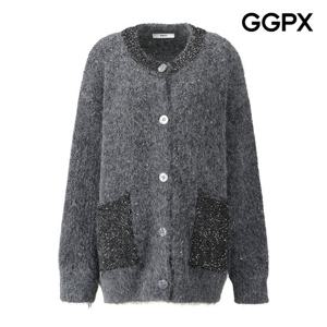 [지지피엑스]라운드넥 스팽글 하프 니트 가디건 GPBKG038F