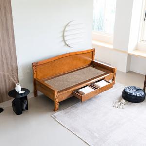 현대의료기  100SF 서랍 온열 홍맥반석 돌소파