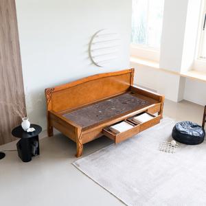 현대의료기  100SF 서랍 온열 브라운팔보석 돌소파