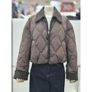 밀스튜디오 세이브존04 오버핏 골덴카라배색 덕 숏패딩 LRBPDR110