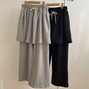 나야홍 / 빅사이즈바지 V762L512 추리닝밴딩스커트팬츠 MO