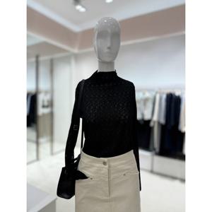 [숲]반넥 시스루 긴팔 티셔츠  SBALT33S