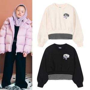 NBA 키즈 UTA 여아 레이어드 크롭 기모 맨투맨(K254TS630P)