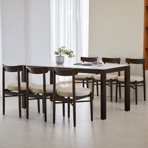 [베스트리빙] 앨빈 로나 1800 6인 세라믹 식탁세트/식탁1개+의자6개