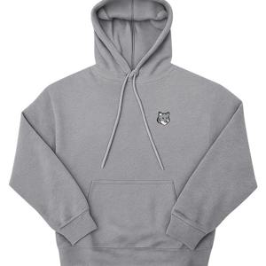 메종키츠네 폭스 헤드 컴포트 후드 미디움 그레이 멜란지 PM00703KM0341 H131