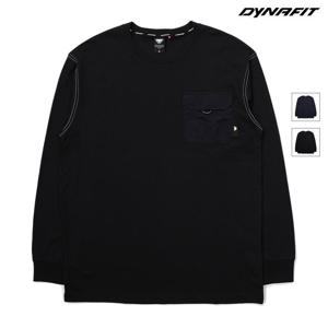 [다이나핏] (택가 89,000원) 블랙 남성 POST (포스트) 긴팔티 YMU23216Z1