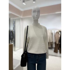 [숲]레이스 하이넥 크로쉐 긴팔니트  SBBLK308