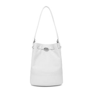자넬라토 화이트 가죽 버킷 드로우스트링 숄더백 068980S 21900