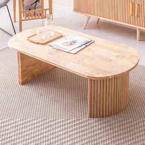 파로마 네오 햅번 고무나무 원목 템바보드 거실 테이블 NES868