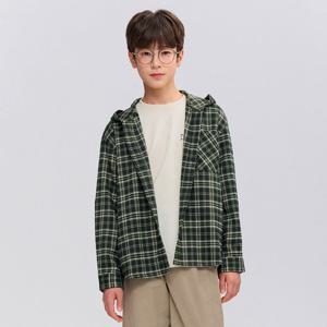 [오션스카이]공용 멀티 체크 후드 셔츠-FAJB5403B0H