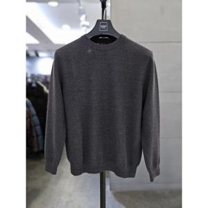 바쏘옴므 세이브존03 바쏘옴므 남자 봄 여름 차콜그레이 와플 라운드 니트 WSAQA1WR08A