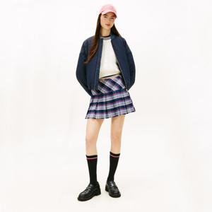 타미진 여성 체크 플리츠 미니 스커트 T32G0WSC40TWT1