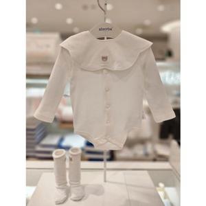 [압소바 의류] 솔린 코튼모달 바디슈트(턱받이 장말세트) (A1110631)