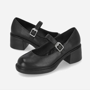 여성쿠션 소가죽 청키 메리제인 통굽펌프스 LCWD45U613