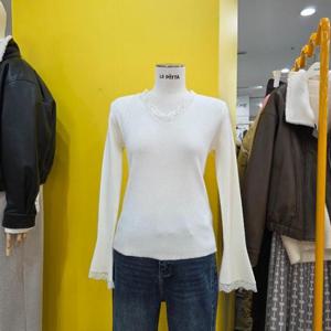 르피타 DP01 레이스배색네크니트 L261USW252