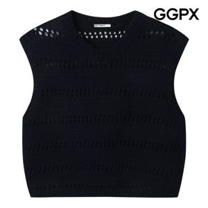 [지지피엑스]캐주얼 펀칭 니트 베스트 GQ1VT005B