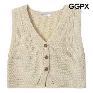 [지지피엑스]쓰리 버튼 아크릴 니트 베스트 GQ1VT004B