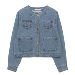 부루앤쥬디 아웃포켓노카라데님자켓 BBSCJK001B