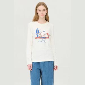 [베네통] 양 프린팅 테리 티셔츠 BATSG9561