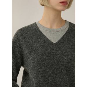 [리스트][LIST] 울 혼방 브이넥 니트_TSKPOP82140