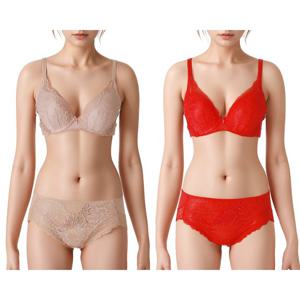 [비비안(언더웨어)]BR970A BP970A 꾸띄르 소프트한 쿠셔닝 몰드브라 레이스팬티세트