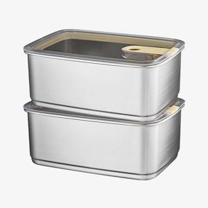 (2P세트) 스텐락 스냅 국내산 스텐 밀폐용기 8호(2,000ml) 2p