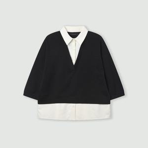 [코인코즈][정가99,000원]셔츠 레이어드 7부 소매 티셔츠_CC6SE210