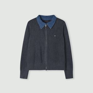 [코인코즈][정가109,000원]데님카라 집업 가디건_CD6SD617