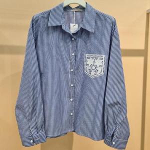 라티움 HC34 봄 가벼운느낌 세로줄폴링셔츠남방 T2613bl13