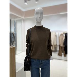 [숲]레이스 하이넥 크로쉐 긴팔니트  SBBLK30R