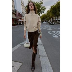 자라 ZARA 소프트 하이넥 니트 스웨터 - 베이지 2142263710 324054