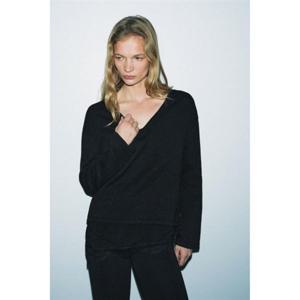 자라 ZARA 레이스 콤비 티셔츠 - 블랙 2298603800 325865