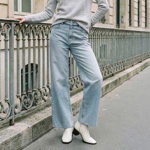 [비지트인뉴욕]스트레치 혼방 와이드 데님팬츠 VC3DPK1