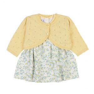 압소바 HK(26SS)릴 가디건 원피스세트(노랑)(아기원피스선물) (A1125101B)