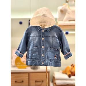 압소바 HK 루크 후드 데님 자켓(청블루)26년봄신상 (1A1123801)