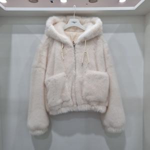 [행텐주니어]모조 토끼털 후드 자켓 점퍼14560-134-206-46