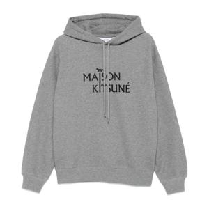 메종키츠네 프론트 로고 드로우스트링 후드 티셔츠 PM00701KM03