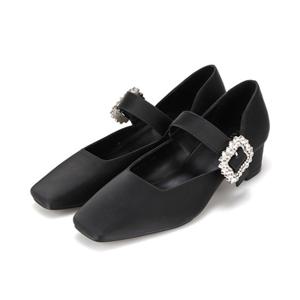 소가죽 페미닌 스트랩 보석 포인트 키튼힐 BBJ107_2color