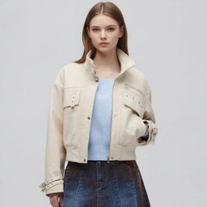 [에고이스트]비조장식 하이 인조가죽 자켓 ES1FJ161