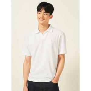 [빈폴멘]오픈 칼라넥 반소매 티셔츠 - 화이트 (BC5542C211)