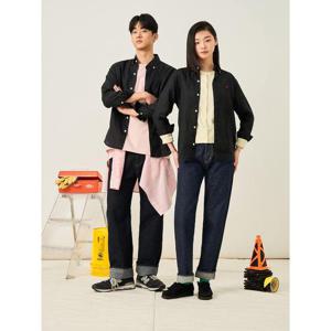 [빈폴멘]남녀공용 리넨 솔리드 셔츠 - 블랙 (BC5364C225)