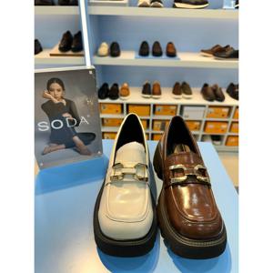 [소다]여성 메탈장식 플랫폼 로퍼 FLF4030_DG