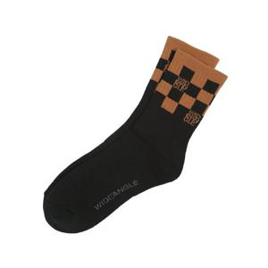 [와이드앵글]CO 장목 체커 파일 양말 WMU24S03E3