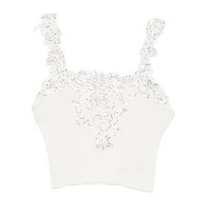 에르마노설비노 크로셰 레이스 스퀘어넥 탱크 탑 D485L315APCT