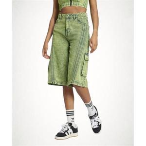 아디다스 ADIDAS ADILENIUM 2 데님 카프리 숏 팬츠 - 라임 JM9285 1535530