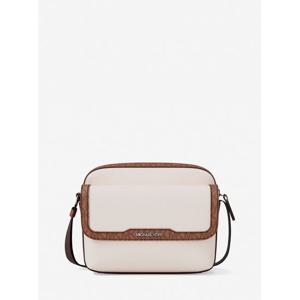 마이클코어스 쿠퍼 페블 가죽 플랩 카메라 백 미디엄 - MK 시그니처 37R6LCOM1L2731 라이트 크림/러기지